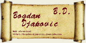 Bogdan Đapović vizit kartica